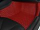 Single Layer Diamond Front and Rear Floor Mats; Full Red (21-24 Bronco 4-Door)