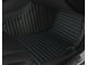 Single Layer Stripe Front and Rear Floor Mats; Full Black (21-24 Bronco 4-Door)