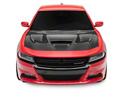 Black Ops Auto Works Hellcat Hood; Carbon Fiber Outer/Unpainted Inner (15-22 Charger)