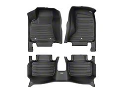 Custom Front and Rear Floor Mats; Black (11-23 AWD Charger)