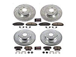 PowerStop Z23 Evolution Sport Brake Rotor and Pad Kit; Front and Rear (12-14 Charger Pursuit)