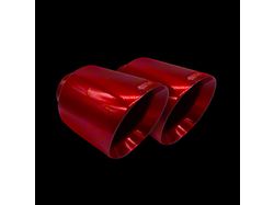 Bigboz Exhaust 5-Inch Bolt-On Exhaust Tips; Candy Red (15-23 V8 HEMI Charger)