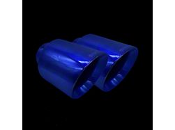 Bigboz Exhaust 5-Inch Bolt-On Exhaust Tips; Cobalt Blue (15-23 V8 HEMI Charger)