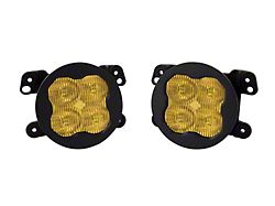 Diode Dynamics SS3 Sport Type M ABL LED Fog Light Kit; Yellow SAE Fog (07-18 Jeep Wrangler JK; 18-23 Jeep Wrangler JL Rubicon & Sahara w/ Plastic Front Bumper)