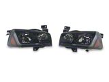 Switchback Sequential LED Bar Factory Style Headlights; Matte Black Housing; Smoked Lens (06-10 Charger w/ Factory Halogen Headlights)