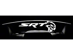 Glow Plate with Hellcat Logo; Clear; White Lighting Kit (06-23 Charger)