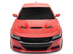SRT Performance Style Front Air Vented Hood; Unpainted (15-23 Charger)