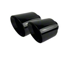 Netami Exhaust Direct-Fit Exhaust Tips; 5-Inch; Super Gloss Black (06-23 Charger)