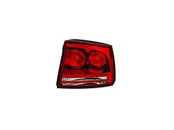 OEM Style Tail Light; Chrome Housing; Red/Clear Lens; Passenger Side (06-08 Charger)