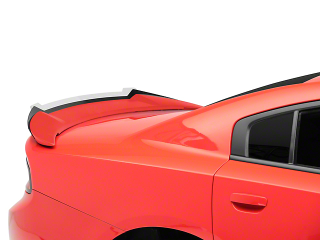 SRT Hellcat Extended Style Rear Spoiler with Wickerbill Insert; Unpainted (15-22 All)