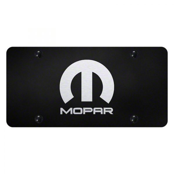 Challenger MOPAR License Plate; Black (Universal Fitment)