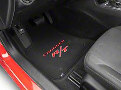 Lloyd Velourtex Front Floor Mats with Red R/T Logo; Black (11-22 RWD Charger)
