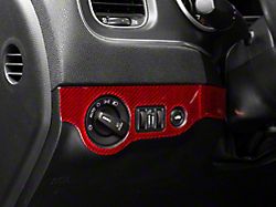 Alterum Headlight Switch Trim; Red Carbon (15-22 Charger)