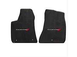 Lloyd Ultimat Front Floor Mats with Dodge Logo; Black (11-22 Charger, Excluding AWD)