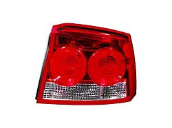 Tail Light; Chrome Housing; Red/Clear Lens; Passenger Side; CAPA Certified Replacement Part (09-10 Charger)