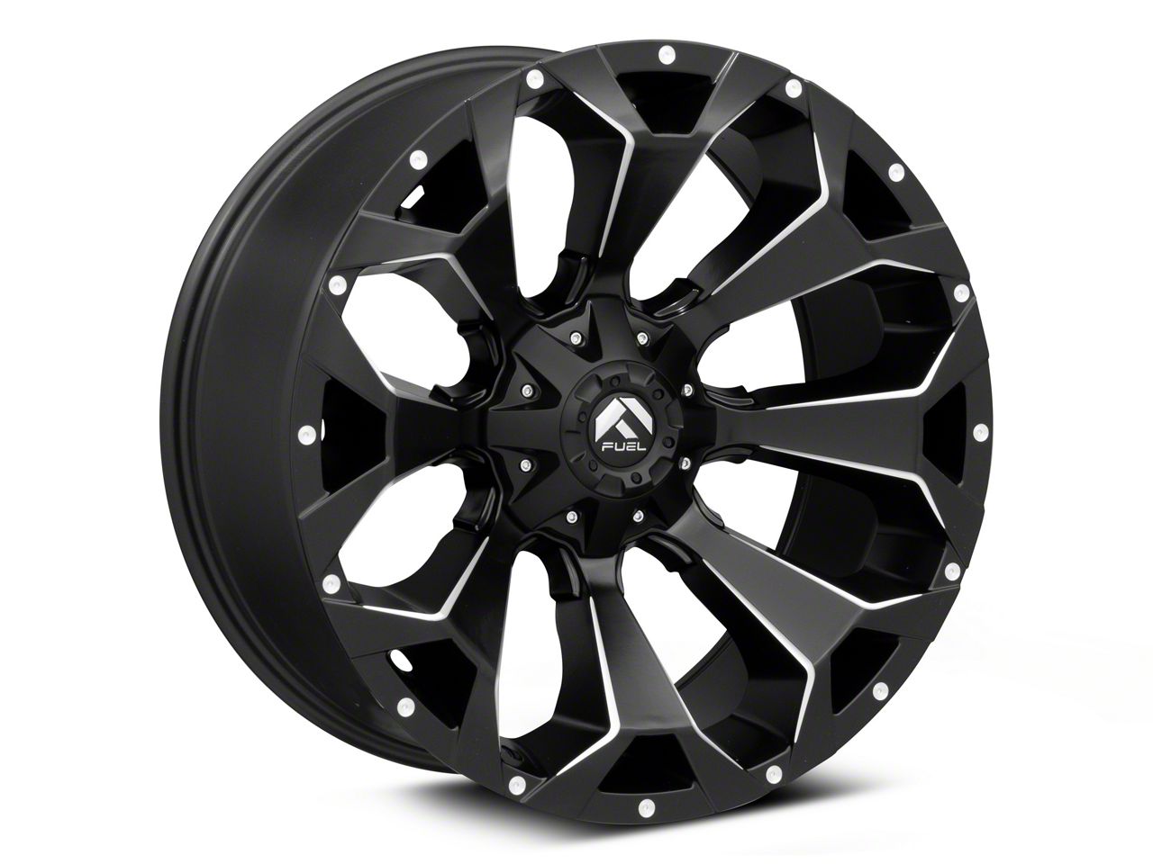 Fuel Wheels Tacoma Assault Matte Black Milled 6-Lug Wheel; 18x9; 19mm ...