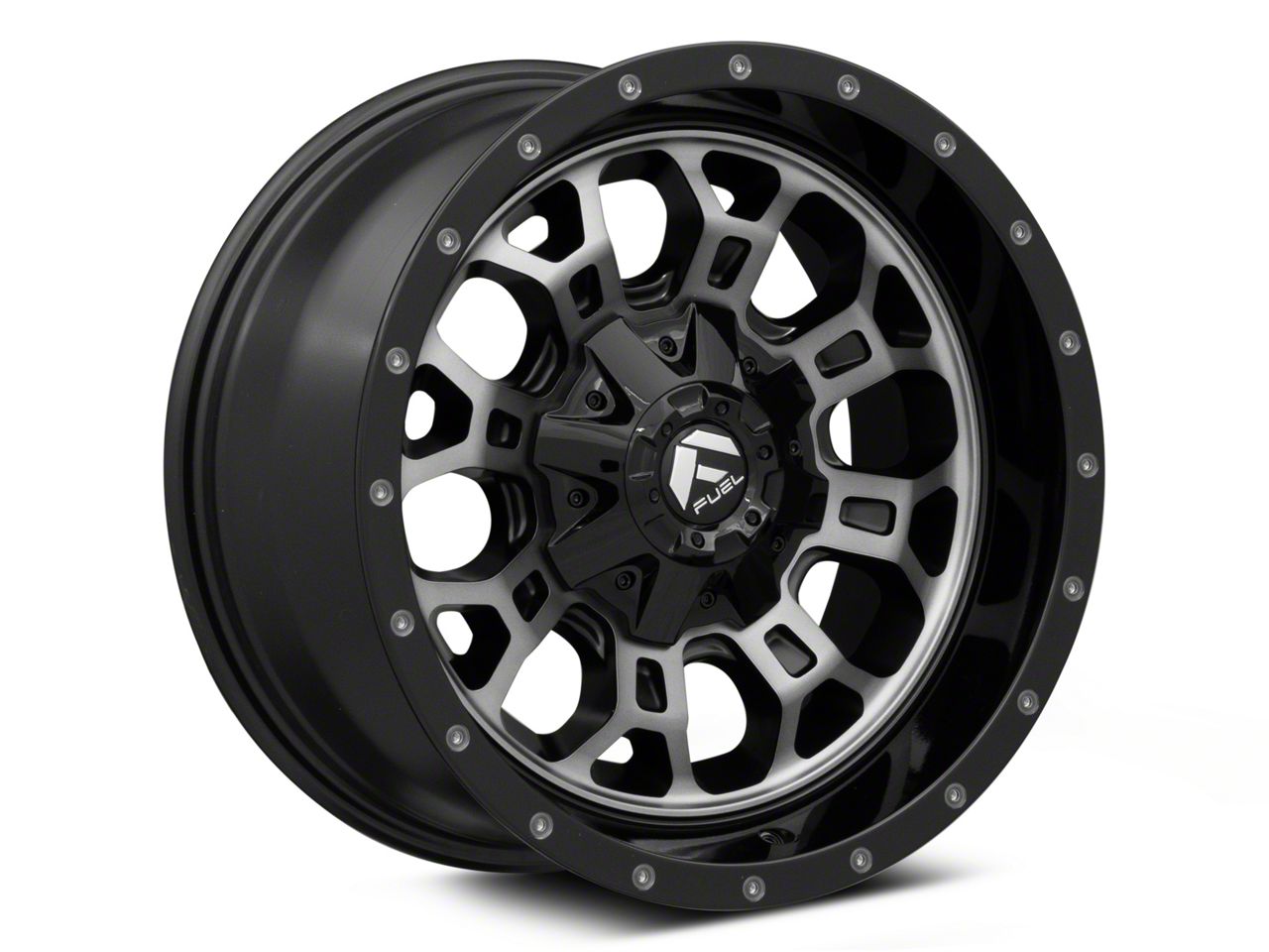 Fuel Wheels Crush Gloss Machined Double Dark Tint 6-Lug Wheel; 18x9; 19mm Offset (16-23 Titan XD)