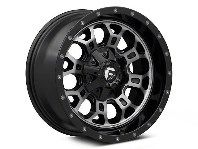 Fuel Wheels Crush Gloss Machined Double Dark Tint 6-Lug Wheel; 18x9; 20mm Offset (07-14 Tahoe)