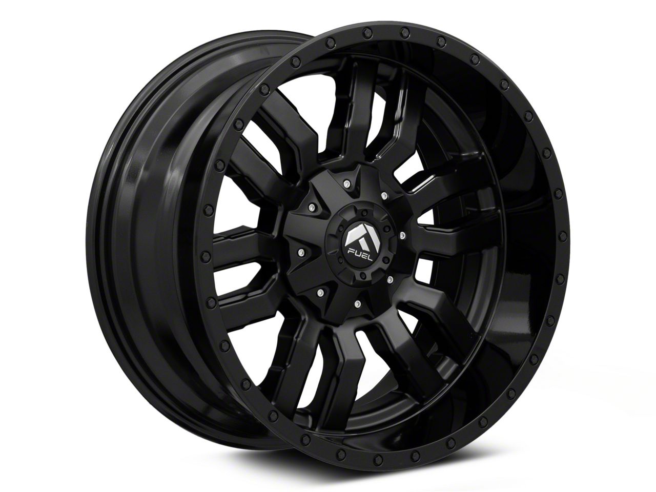 Fuel Wheels Tacoma Sledge Matte Black with Gloss Black Lip 6-Lug Wheel ...