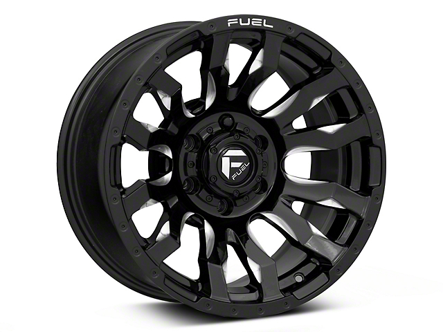 Fuel Wheels Blitz Gloss Black Milled 6-Lug Wheel; 18x9; 20mm Offset (16-23 Titan XD)