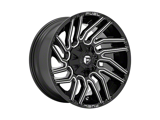 Fuel Wheels Typhoon Gloss Black Milled Wheel; 20x9; 1mm Offset (21-23 Yukon)