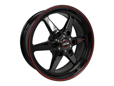 Race Star 93 Truck Star Gloss Black 6-Lug Wheel; Front Only; 17x4.5; -25.4mm Offset (2024 Tacoma)