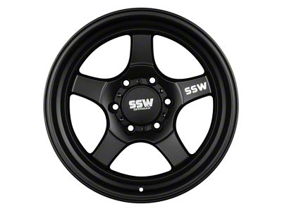 SSW Off-Road Wheels Stryker Matte Black 6-Lug Wheel; 17x9; -25mm Offset (2024 Tacoma)