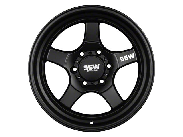 SSW Off-Road Wheels Stryker Matte Black 6-Lug Wheel; 17x9; -25mm Offset (03-09 4Runner)