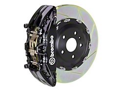 Brembo GT Series 6-Piston Front Big Brake Kit with 15-Inch 2-Piece Type 1 Slotted Rotors; Black Calipers (19-23 Sierra 1500)