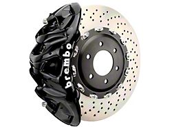 Brembo GT Series 8-Piston Front Big Brake Kit with 16.20-Inch 2-Piece Cross Drilled Rotors; Black Calipers (19-23 Sierra 1500)