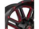 American Off-Road Wheels A106 Gloss Black Milled with Red Tint 6-Lug Wheel; 20x14; -76mm Offset (04-15 Titan)