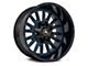 American Off-Road Wheels A105 Gloss Black Milled with Blue Tint 6-Lug Wheel; 20x10; -24mm Offset (16-23 Tacoma)