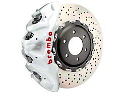 Brembo GT Series 8-Piston Front Big Brake Kit with 16.20-Inch 2-Piece Cross Drilled Rotors; White Calipers (19-22 Sierra 1500)
