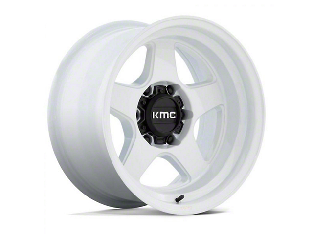 KMC Lobo Gloss White 6-Lug Wheel; 17x9; -38mm Offset (07-14 Tahoe)