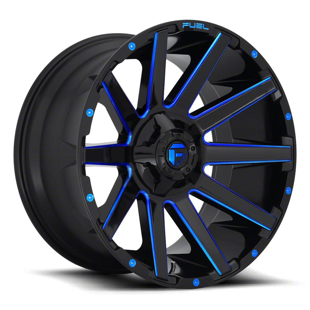 Fuel Wheels F150 Contra Gloss Black with Blue Tint Clear 6Lug Wheel
