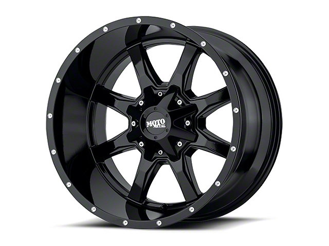 Moto Metal MO970 Gloss Black Milled 6-Lug Wheel; 18x9; 18mm Offset (16-23 Titan XD)