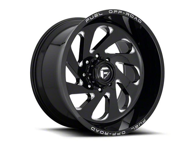 Fuel Wheels Vortex Gloss Black Milled 6-Lug Wheel; 20x12; -44mm Offset (16-23 Tacoma)