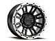 Raceline Compass Satin Black with Silver Ring 6-Lug Wheel; 17x9; -12mm Offset (21-24 Bronco, Excluding Raptor)