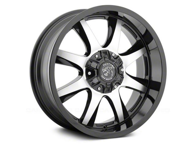 Panther Off Road 578 Gloss Black Machined 6-Lug Wheel; 20x9; -12mm Offset (16-23 Tacoma)