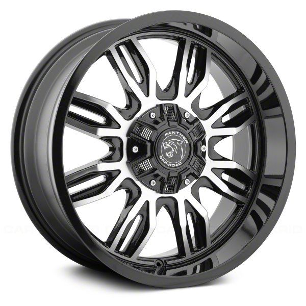 Panther Off Road Titan 580 Gloss Black Machined 6-Lug Wheel; 20x9; 0mm ...