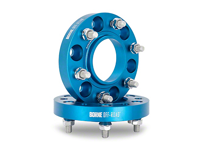 Borne Off-Road 1-Inch Wheel Spacers; Blue (99-22 Silverado 1500)