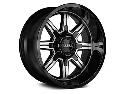 Ultra Wheels Menace Gloss Black with Diamond Cut Accents 6-Lug Wheel; 18x9; 18mm Offset (16-23 Tacoma)