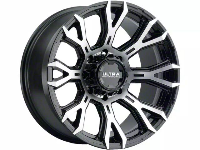 Ultra Wheels Scorpion Gloss Black with Diamond Cut Face 6-Lug Wheel; 20x10; -25mm Offset (05-15 Tacoma)