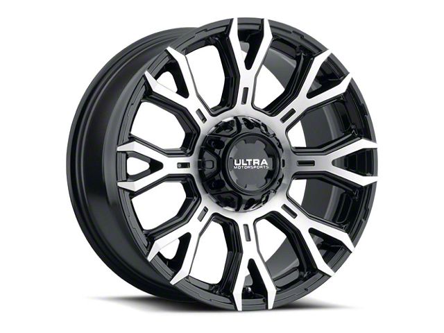Ultra Wheels Scorpion Gloss Black with Diamond Cut Face 6-Lug Wheel; 17x9; 12mm Offset (05-15 Tacoma)