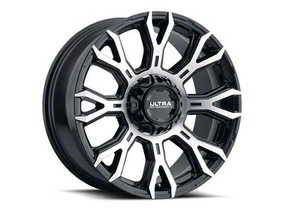 Ultra Wheels Scorpion Gloss Black with Diamond Cut Face 6-Lug Wheel; 17x9; 12mm Offset (16-23 Tacoma)
