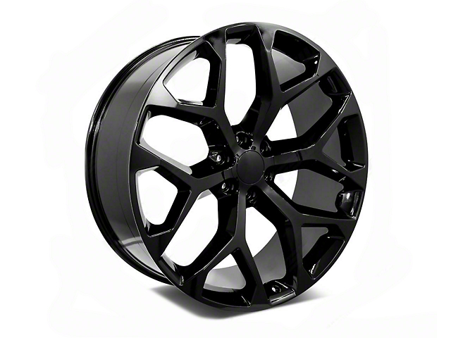 Factory Style Wheels Snowflake Style Gloss Black 6-Lug Wheel; 22x9; 24mm Offset (15-20 Tahoe)