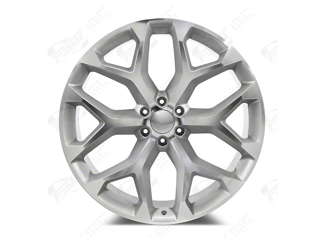 Factory Style Wheels Snowflake Style Silver Machined 6-Lug Wheel; 22x9; 31mm Offset (21-23 Tahoe)