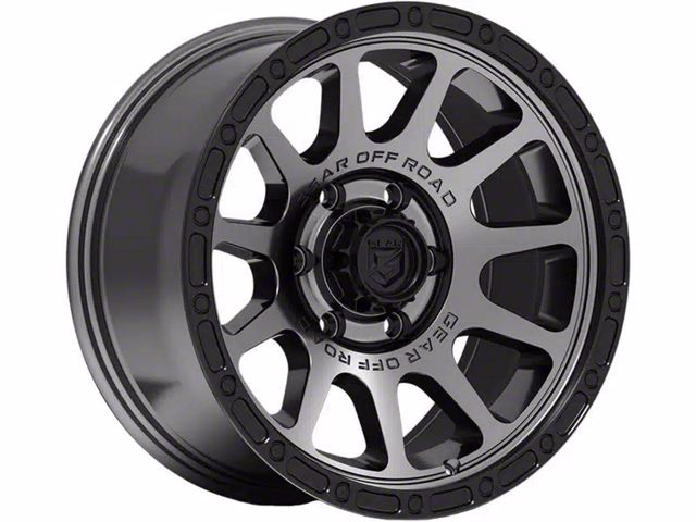 Gear Off-Road Proto Call Satin Anthracite with Satin Black Lip 6-Lug Wheel; 17x8.5; 0mm Offset (10-24 4Runner)