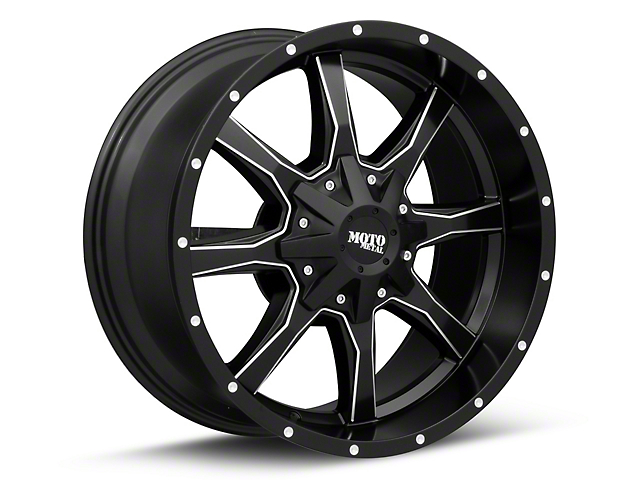 Moto Metal MO970 Semi Gloss Black Milled 6-Lug Wheel; 24x14; -76mm Offset (15-20 Tahoe)