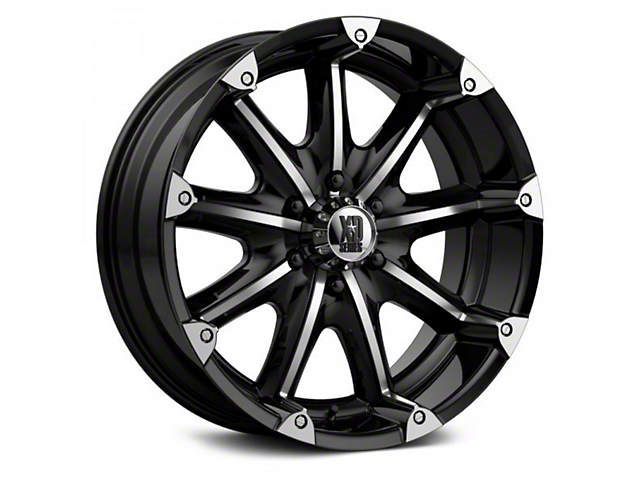 XD Badlands Gloss Black Machined 6-Lug Wheel; 18x9; -12mm Offset (10-23 4Runner)
